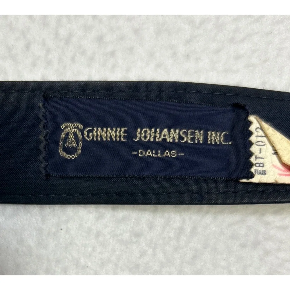 VTG Ginnie Johansen Inc. Braided Wrap Belt Navy 100% Silk 24